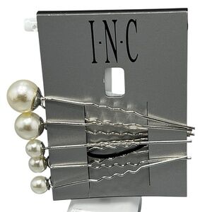 INC International Concepts Set Of Faux Pearl Hair Grips